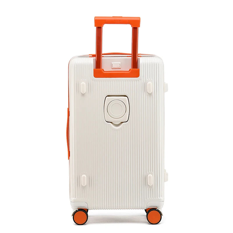 Manufacturer Design Spinner Luggage Phone Holder Drink Holder Suitcase Travelling Trolley Bag Luggage Set with Usb Charging