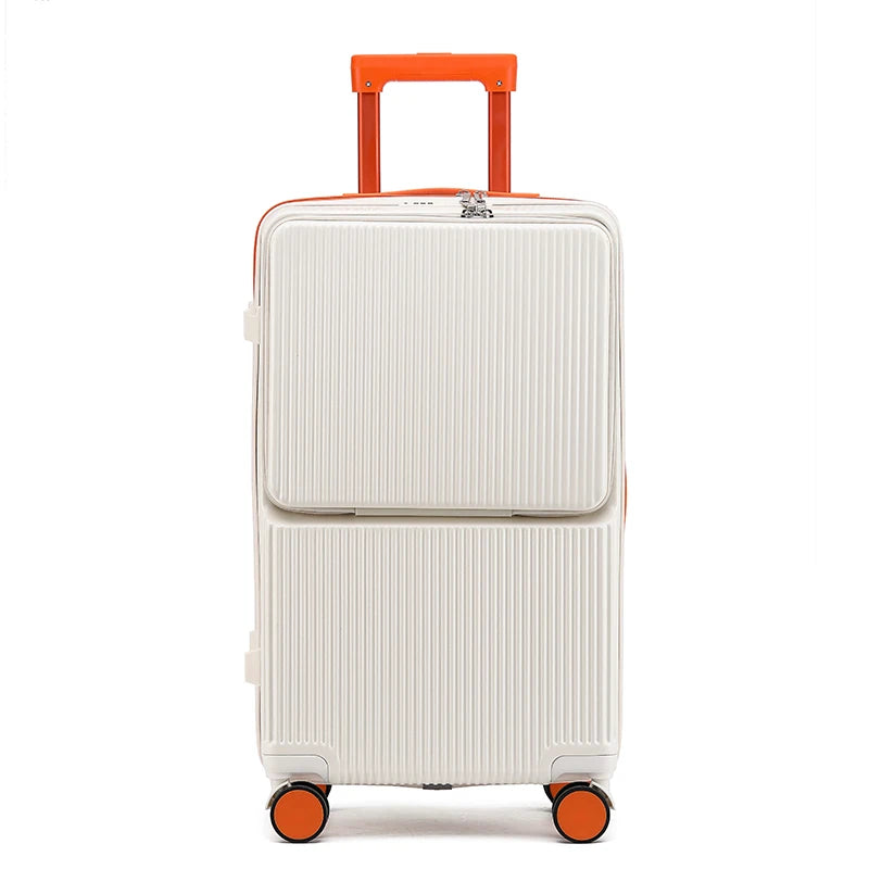 Manufacturer Design Spinner Luggage Phone Holder Drink Holder Suitcase Travelling Trolley Bag Luggage Set with Usb Charging