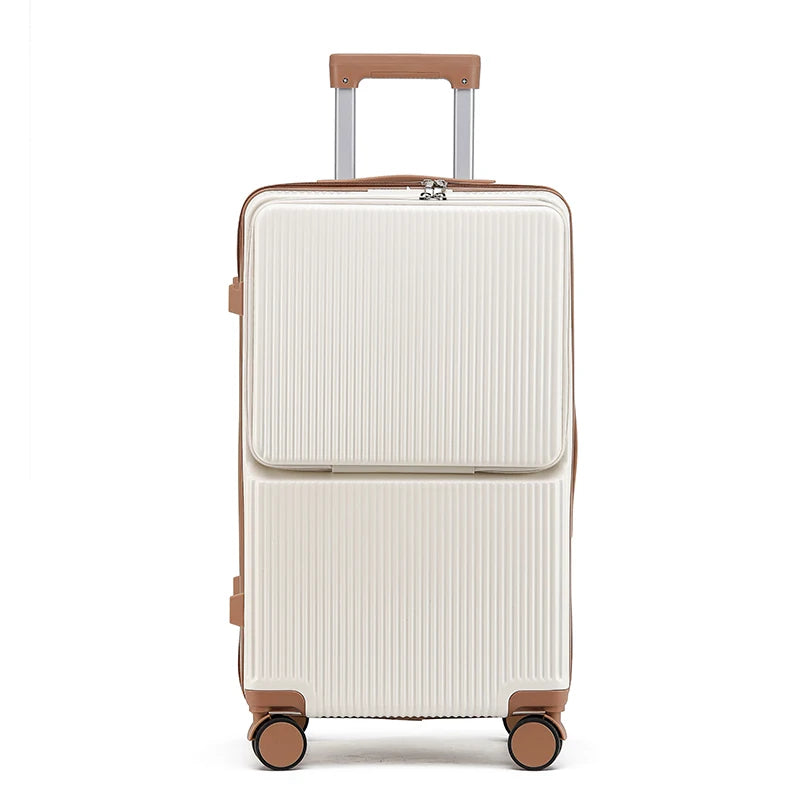 Manufacturer Design Spinner Luggage Phone Holder Drink Holder Suitcase Travelling Trolley Bag Luggage Set with Usb Charging