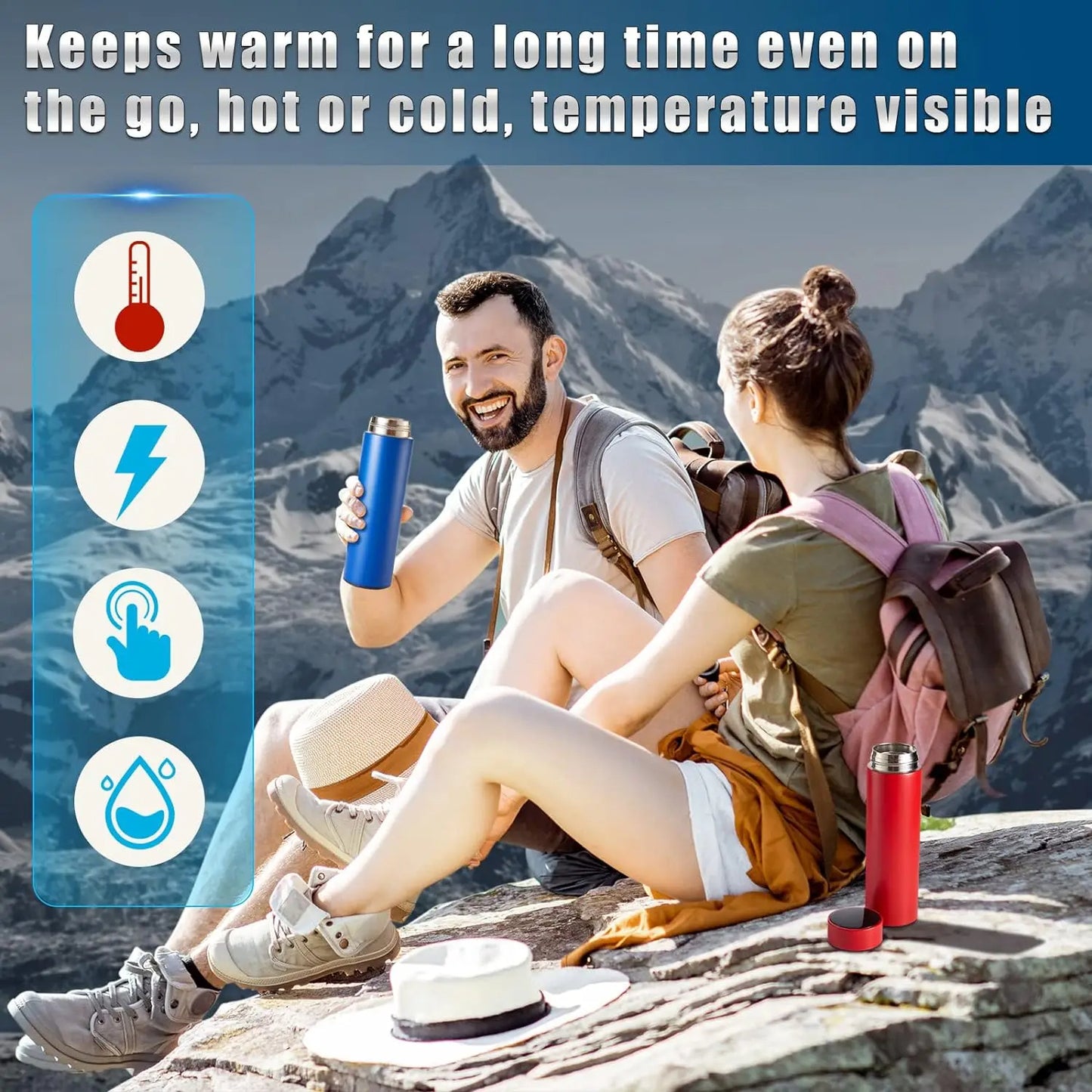 Sublimation Smart Tumbler Mug Flask With Speaker Bluetooth Water Bottle Cup