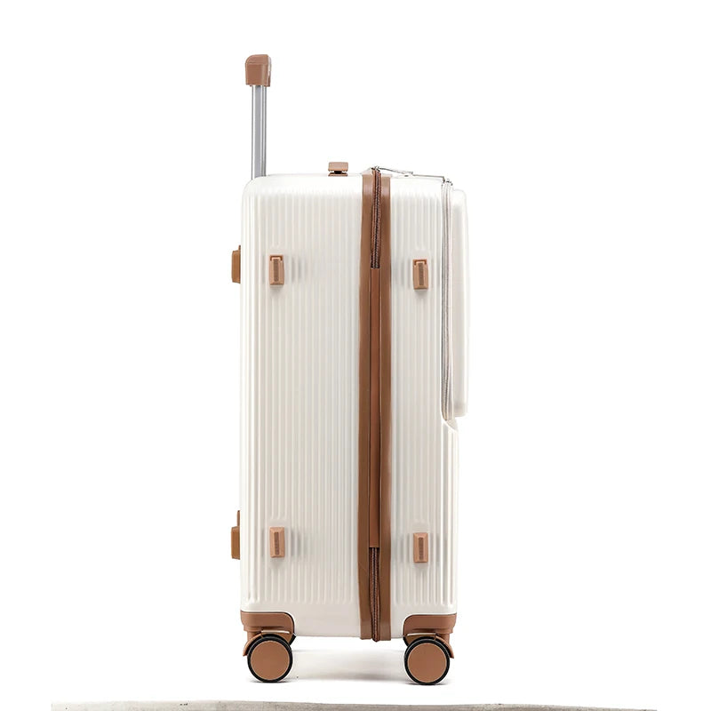 Manufacturer Design Spinner Luggage Phone Holder Drink Holder Suitcase Travelling Trolley Bag Luggage Set with Usb Charging