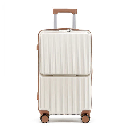 Manufacturer Design Spinner Luggage Phone Holder Drink Holder Suitcase Travelling Trolley Bag Luggage Set with Usb Charging