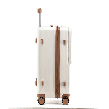 Manufacturer Design Spinner Luggage Phone Holder Drink Holder Suitcase Travelling Trolley Bag Luggage Set with Usb Charging